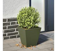 vidaXL Jardinière en acier - Vert olive