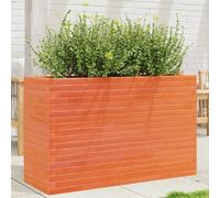 vidaXL Jardinière en bois de pin 110x40x68,5 cm - Cire marron