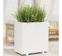 vidaXL Jardinière en bois de pin - Blanc