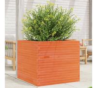 vidaXL Jardinière en pin 80x80x68,5 cm - Cire Marron