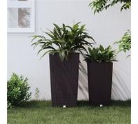 vidaXL Jardinière et intérieur amovible marron 21 /49 L rotin PP364676 Marron G