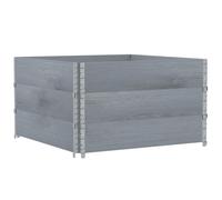 vidaXL Jardinière Gris 100x100 cm Pin massif