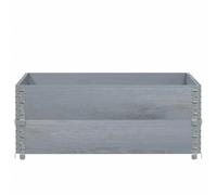 vidaXL Jardinière Gris 100x100 cm Pin massif