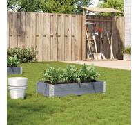 Vidaxl Jardinière Gris 100x50 Cm Bois Massif De Pin