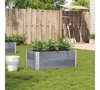 Vidaxl Jardinière Gris 100x50 Cm Bois Massif De Pin