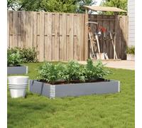 Vidaxl Jardinière Gris 120x80 Cm Bois Massif De Pin