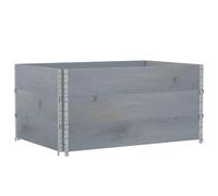 vidaXL Jardinière Gris 120x80 cm Pin massif