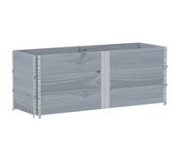 vidaXL Jardinière Gris 150x50 cm Pin massif