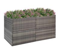 vidaXL Jardinière Gris 157x80x80 cm Résine tressée 319178