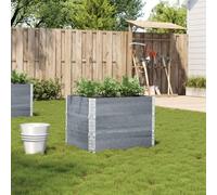Vidaxl Jardinière Gris 80x60 Cm Bois Massif De Pin