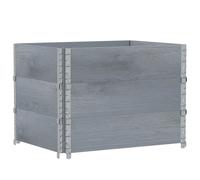 vidaXL Jardinière gris 80x60 cm bois massif de pin, jardinière d'extérieur, bac à fleurs, bac à tomates, jardinière de 3295421