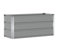 Vidaxl Jardinière Gris Clair 100 X 40 X 45 Cm Acier