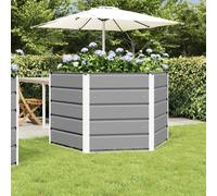 Vidaxl Jardinière Gris Clair 129 X 129 X 75 Cm Acier