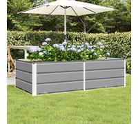 Vidaxl Jardinière Gris Clair 160 X 80 X 45 Cm Acier