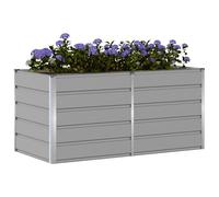 vidaXL Bac à plantes 160 x 80 x 75 cm Acier gris clair