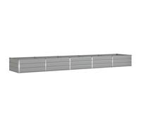 Vidaxl Jardinière Gris Clair 195 X 100 X 45 Cm Acier Galvanisé