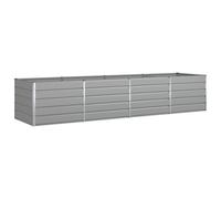 Vidaxl Jardinière Gris Clair 195 X 100 X 45 Cm Acier Galvanisé