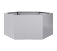 vidaXL Bac à plantes hexagonal 104x90x45 Acier galvanisé