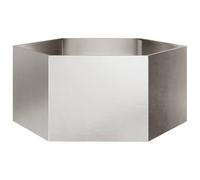 vidaXL Bac à plantes hexagonal 104x90x45 Acier inoxydable