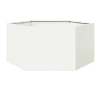 vidaXL Jardinière hexagone - Acier blanc