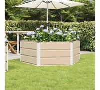 Vidaxl Jardinière Ivoire 129 X 129 X 45 Cm Acier