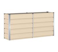 Vidaxl Jardinière Ivoire 160 X 40 X 75 Cm Acier