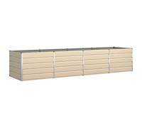 Vidaxl Jardinière Ivoire 195 X 100 X 45 Cm Acier Galvanisé