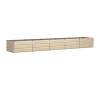 vidaXL Jardinière Ivoire 400 x 80 x 45 cm Acier