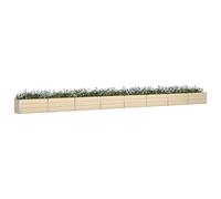 vidaXL Jardinière Ivoire 770 x 50 x 45 cm acier galvanisé