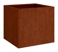 vidaXL Jardinière, Lit Surélevé avec Cadre en Acier, Bac à Fleurs, Pot de Plantes Jardin Patio Terrasse, 32x30x29 cm Acier Corten