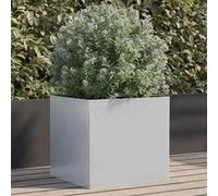 Vidaxl Jardinière Argenté 42x40x39 Cm Acier Galvanisé