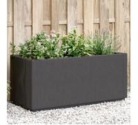 vidaXL Bac à plantes gris foncé 80x36x35 cm PP