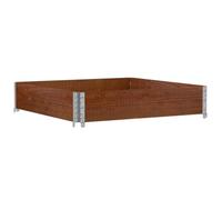 vidaXL Jardinière en bois massif de pin marron 100×100 cm – Bac à fleurs d'extérieur
