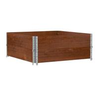 vidaXL Jardinière Marron 100x100 cm Bois Massif de pin, jardinière d'extérieur, bac à Fleurs, bac à tomates, jardinière de terrasse
