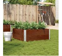 vidaXL Jardinière marron 100x100 cm bois massif de pin, jardinière d'extérieur, bac à fleurs, bac à tomates, jardinière de 3295402