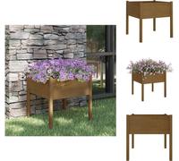 vidaXL Jardinière Marron Miel 70x70x70 cm Pin massif - Pots de fleurs & Jardinières