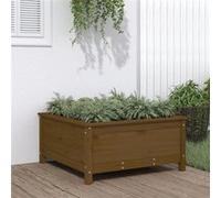 vidaXL Bac à plantes brun miel Pin massif 82,5x82,5x39 cm