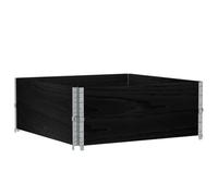 vidaXL Jardinière Noir 100x100 cm Bois Massif de pin