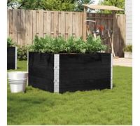vidaXL Jardinière noire 100x100 cm pin massif