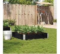 vidaXL Jardinière empilable Pin - Noir