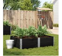 vidaXL Jardinière noire 150x100 cm pin massif