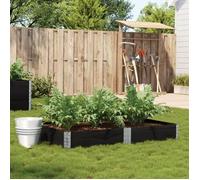 vidaXL Jardinière noire en pin massif 150 x 100 cm