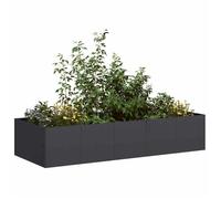 vidaXL Bac à plantes noir 200x80x40 cm acier