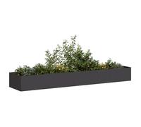 vidaXL Bac à plantes noir 360x80x40 cm acier