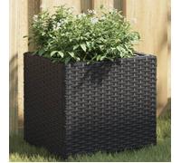 vidaXL Jardinière noir 36x30x32 cm résine tressée, jardinière d'extérieur, bac à fleurs, bac à tomates, jardinière de 366425
