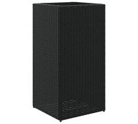 vidaXL Bac à plantes 40x40x80 cm Poly rotin noir
