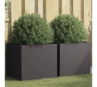 vidaXL Bac à plantes acier 49x47x46 cm Noir