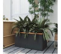 vidaXL Bac à plantes 80x40x40 cm en poly rotin noir