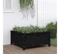 vidaXL Jardinière noir - Bois de pin