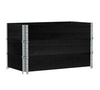 vidaXL Jardinière noire 100x50 cm en pin massif